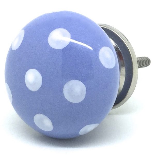 CK278 Aster Blue Dot (4.5cm diam) knob - SLIGHT SECONDS