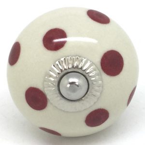 CK334 Cream with Red Polka Dots
